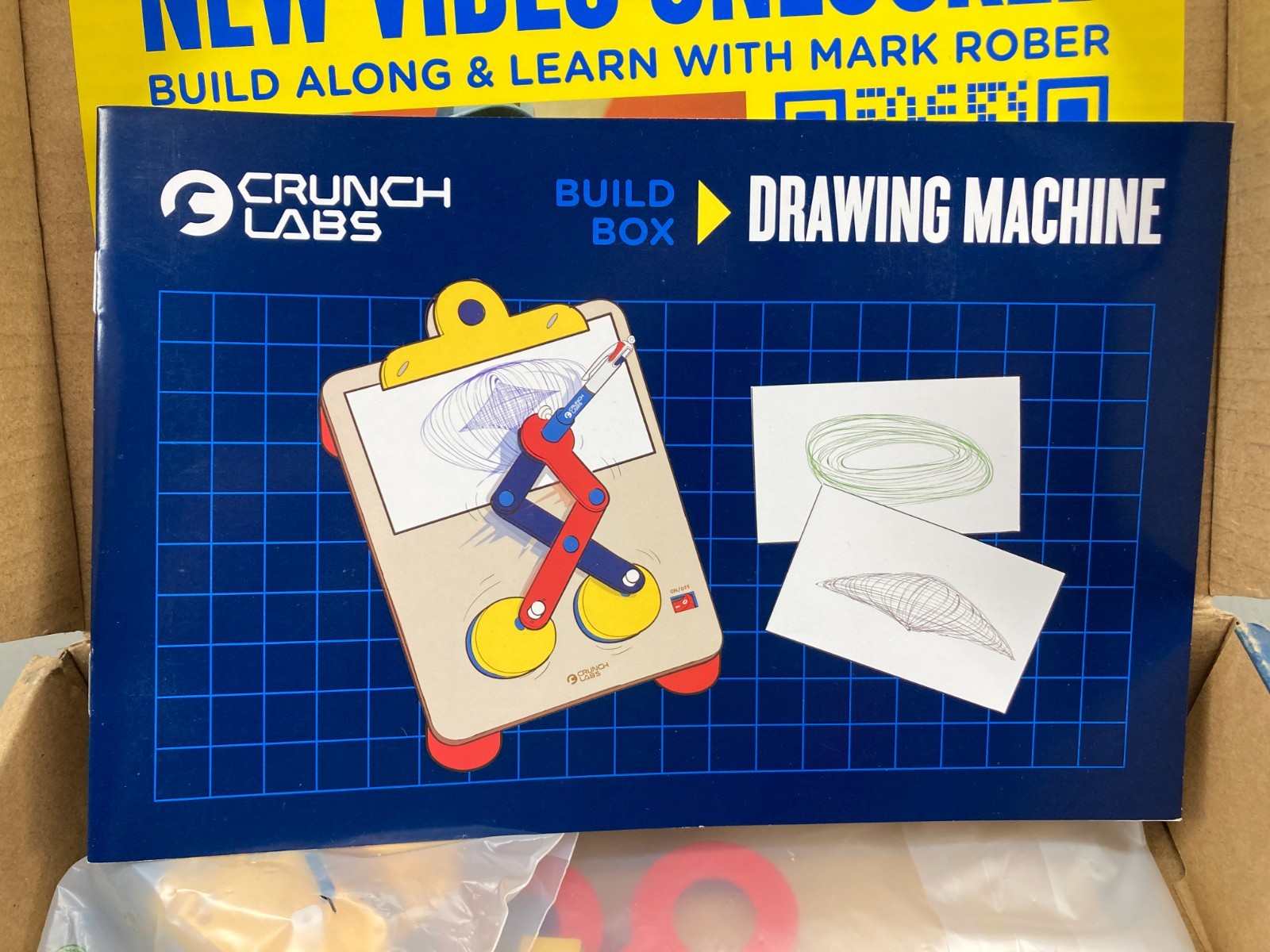 Crunch Labs by Mark Rober Drawing Machine Build Box NEW Open Box Sealed Contents