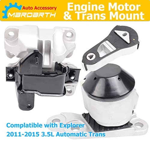Set of 3, Engine Motor & Transmission Mount Replacement for Explorer 2011-2015