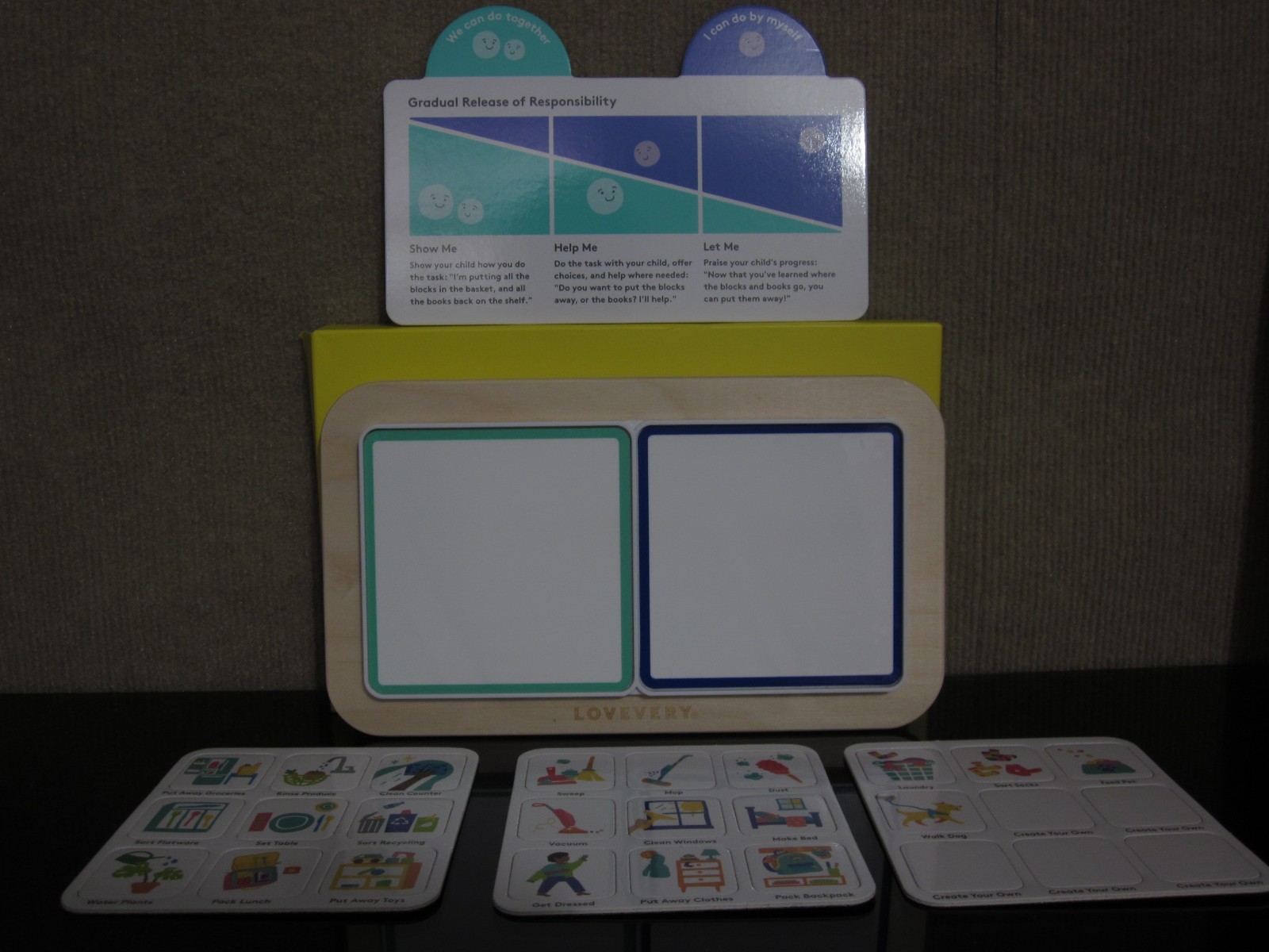 Lovevery Daily Helper Magnetic Chore Wooden Board Chart From Connector Kit (b)