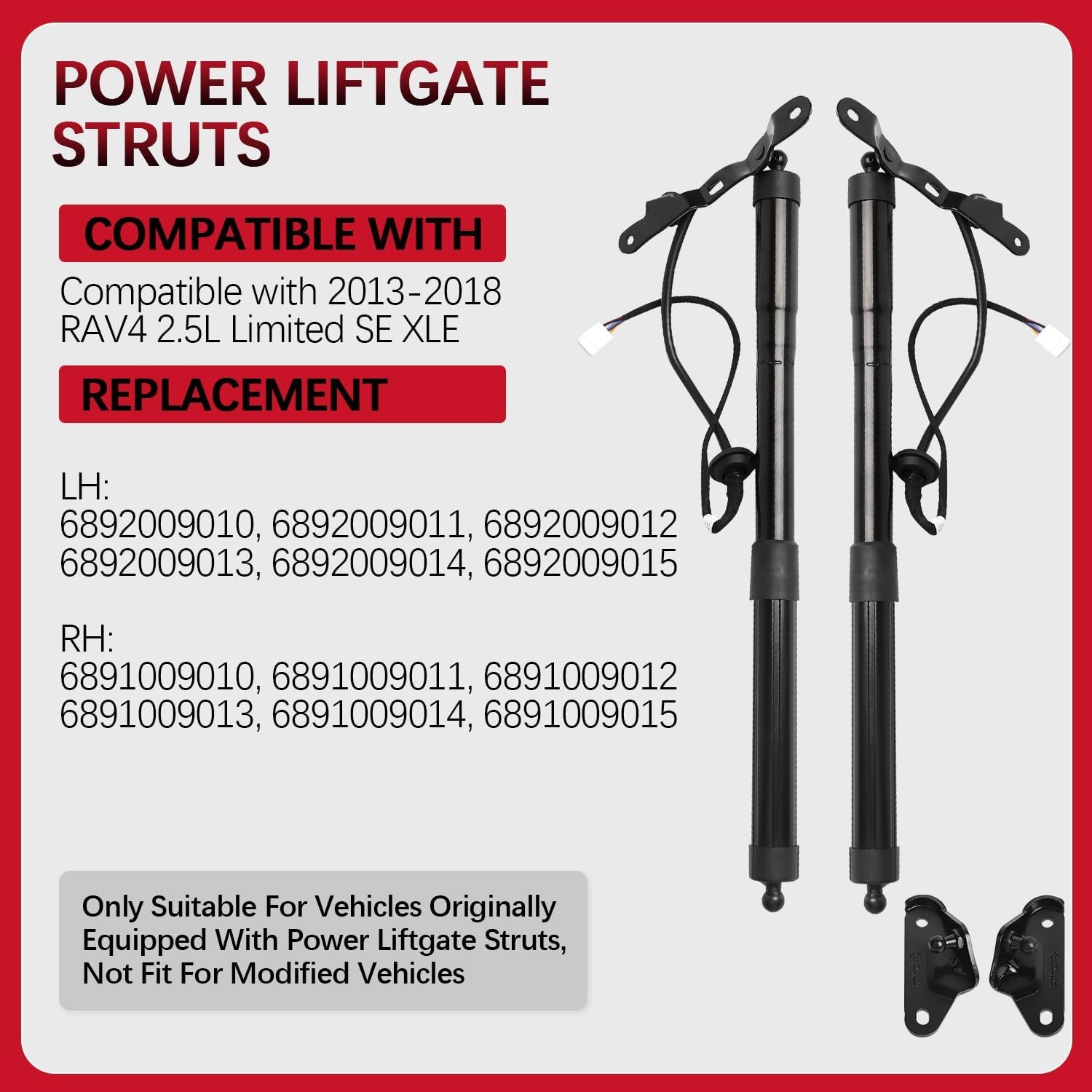 Electric Rear Hatch Lift Struts 2013-2018 Rav4 Left Right