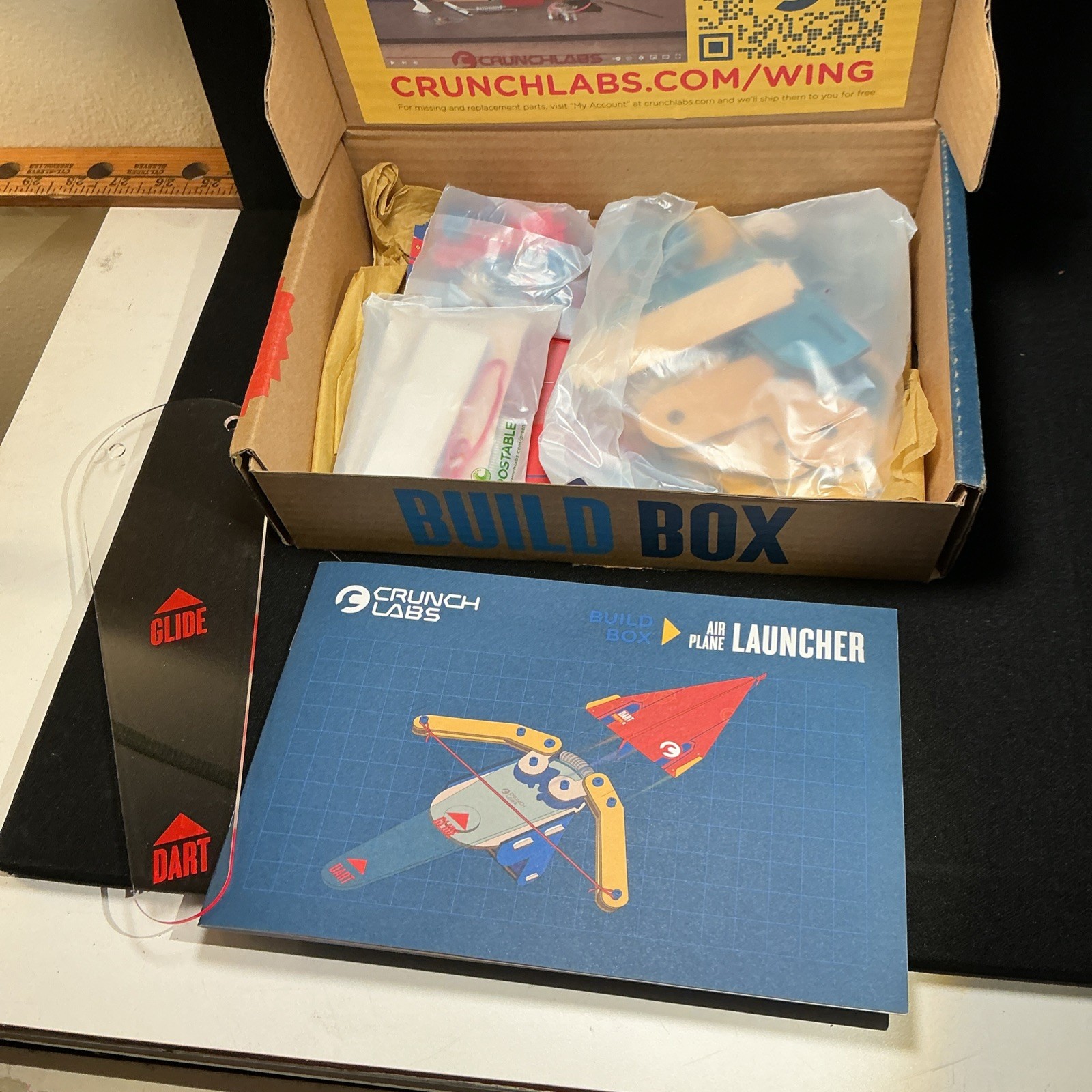 Crunch Labs Mark Rober S.T.E.M. Build Box Airplane Launcher Think Like Engineer