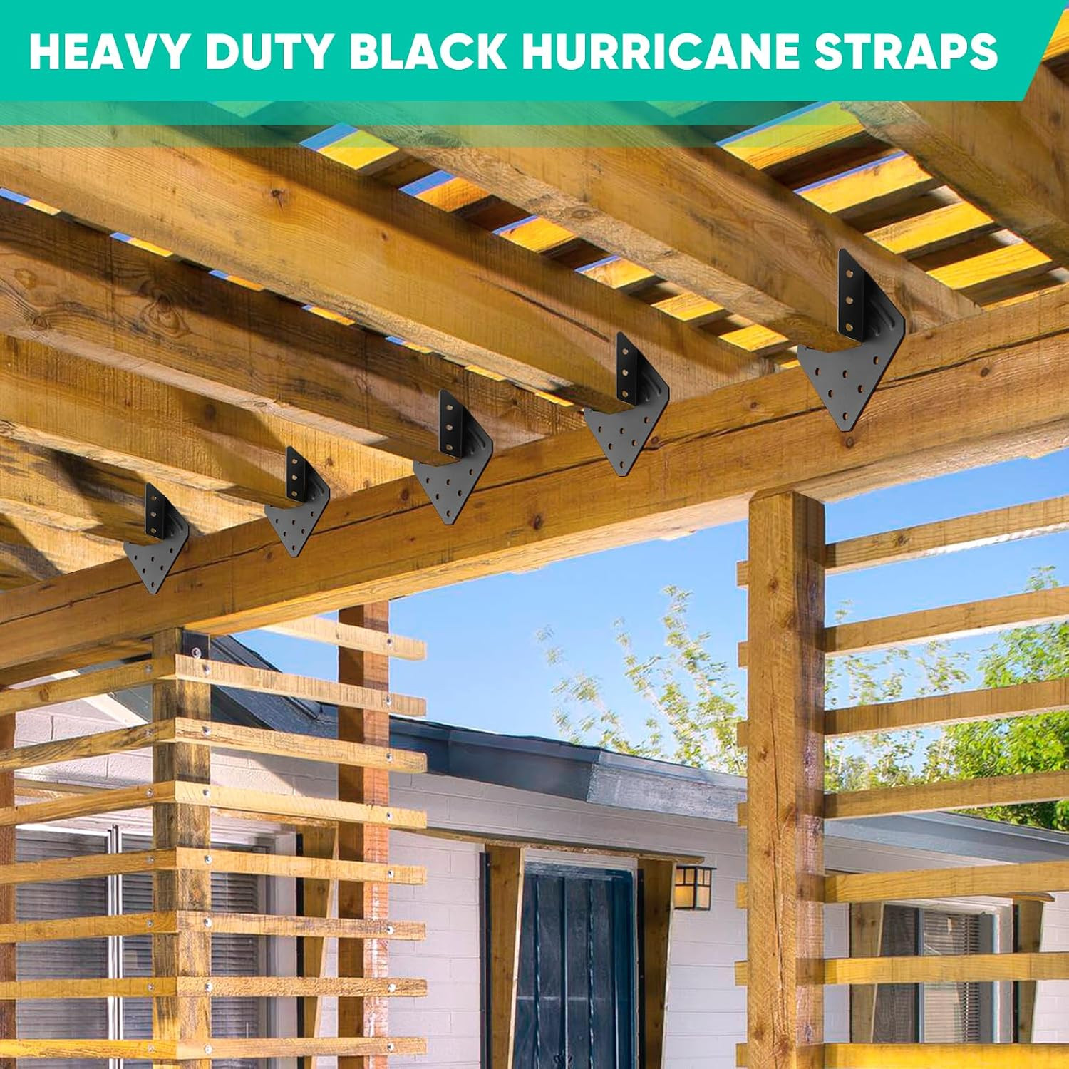 14-Gauge(2Mm) Heavy Duty Hurricane Ties,30Pcs Black Joist Hangers,Hurricane Stra