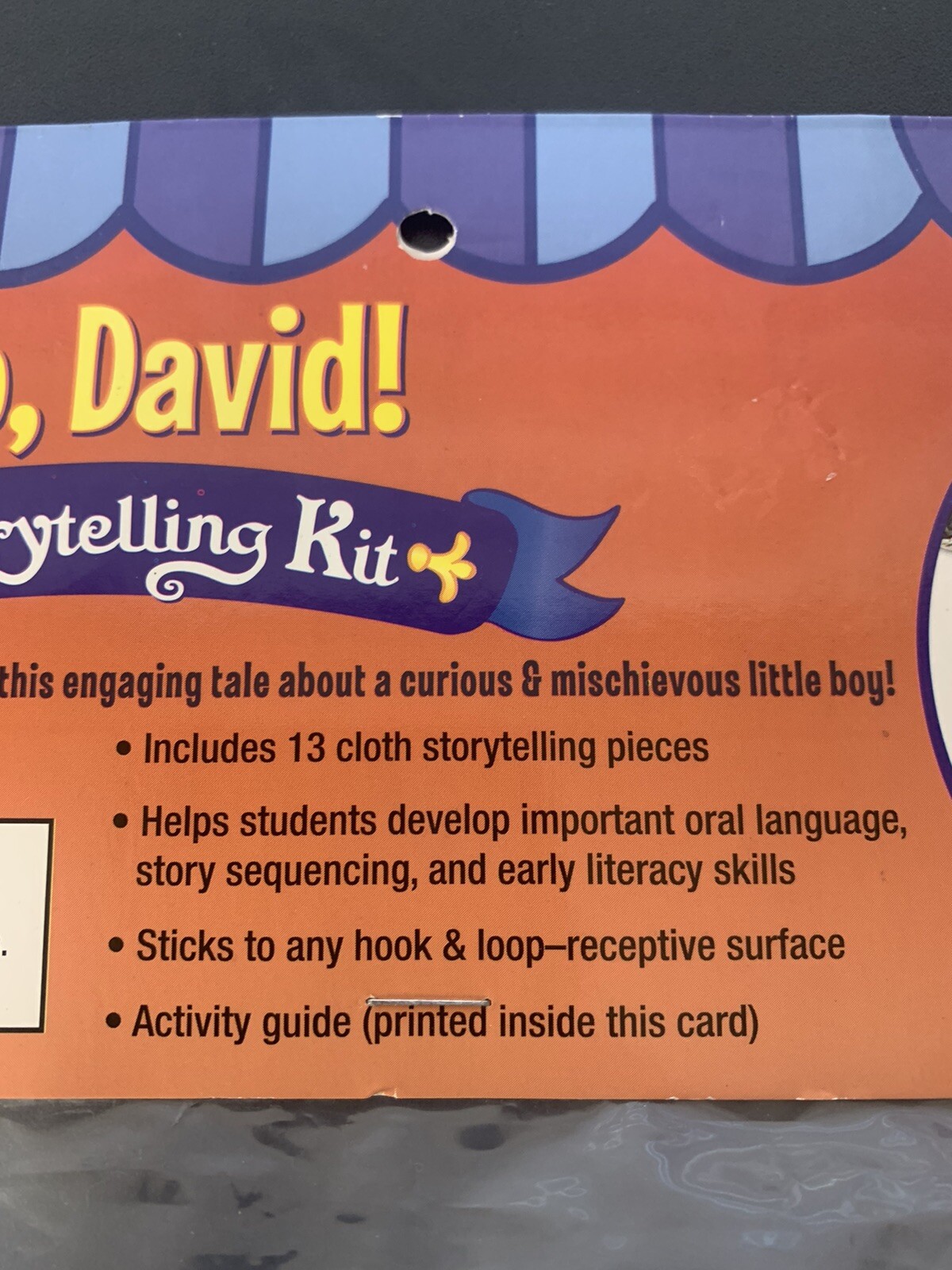 Vintage Lakeshore “No David” Storytelling Embroidered Kit Develop Learning Skill