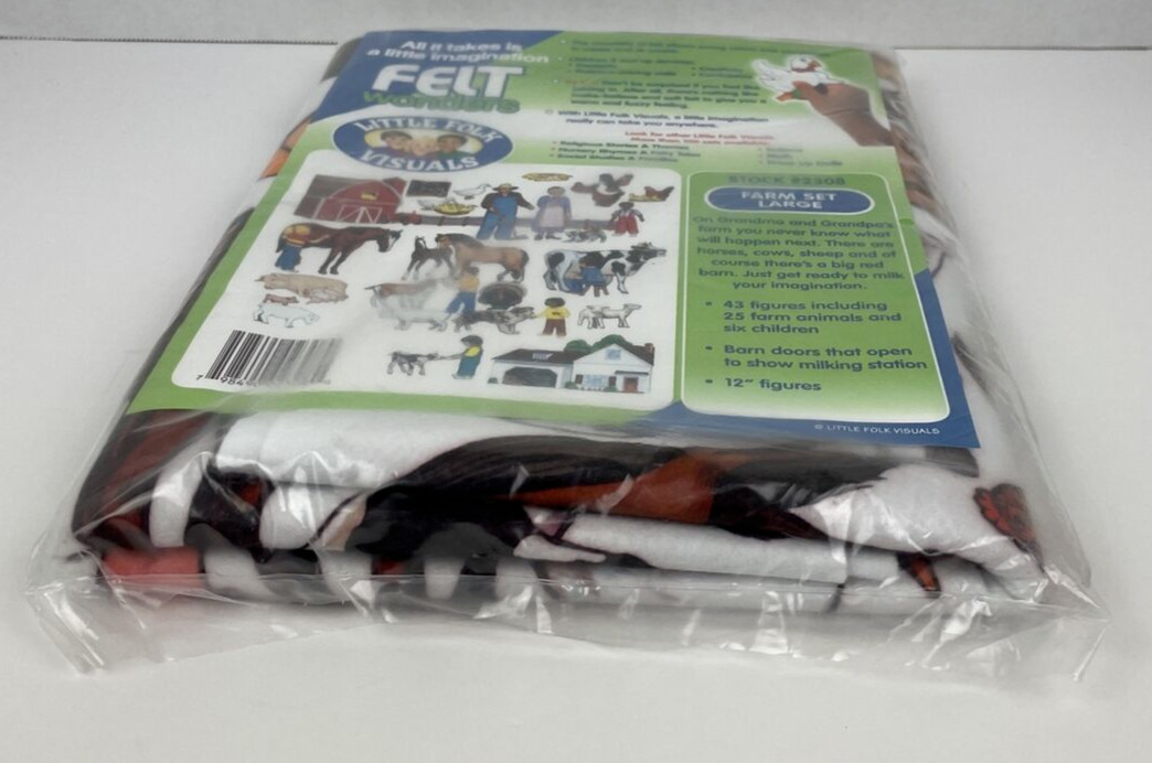 Felt Farm Animals Large Set Cows Horses Pigs Little Folk Preschool New Uncut