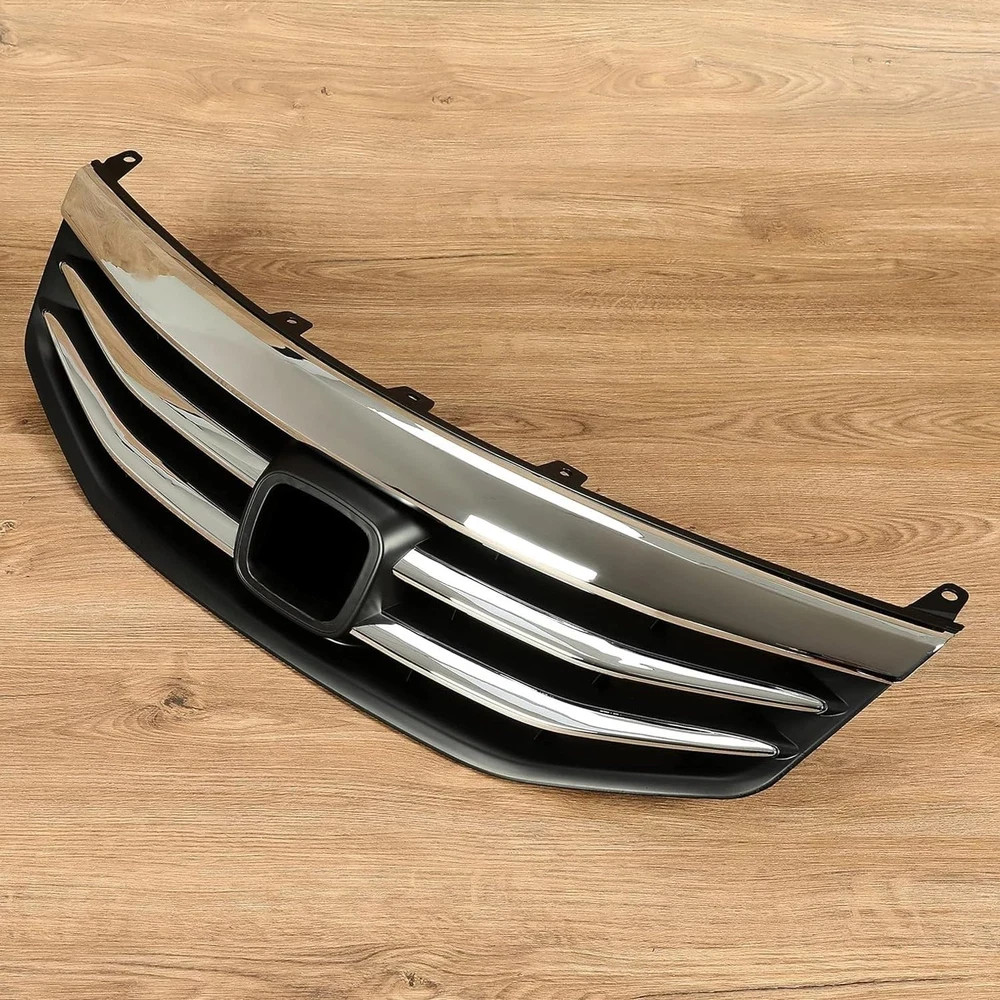Chrome Front Bumper Grille Grill Compatible with 2011-2012 Honda Accord