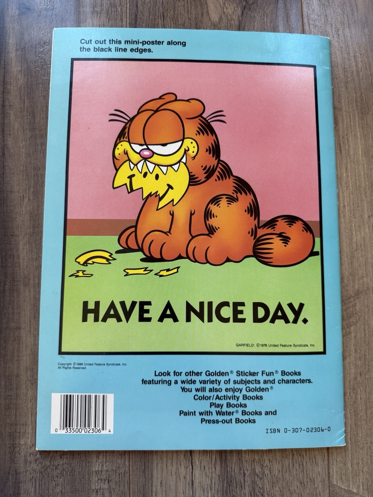 Golden GARFIELD Activity Book LOT Trace & Color Paint ‘N’ Marker With Water Cat