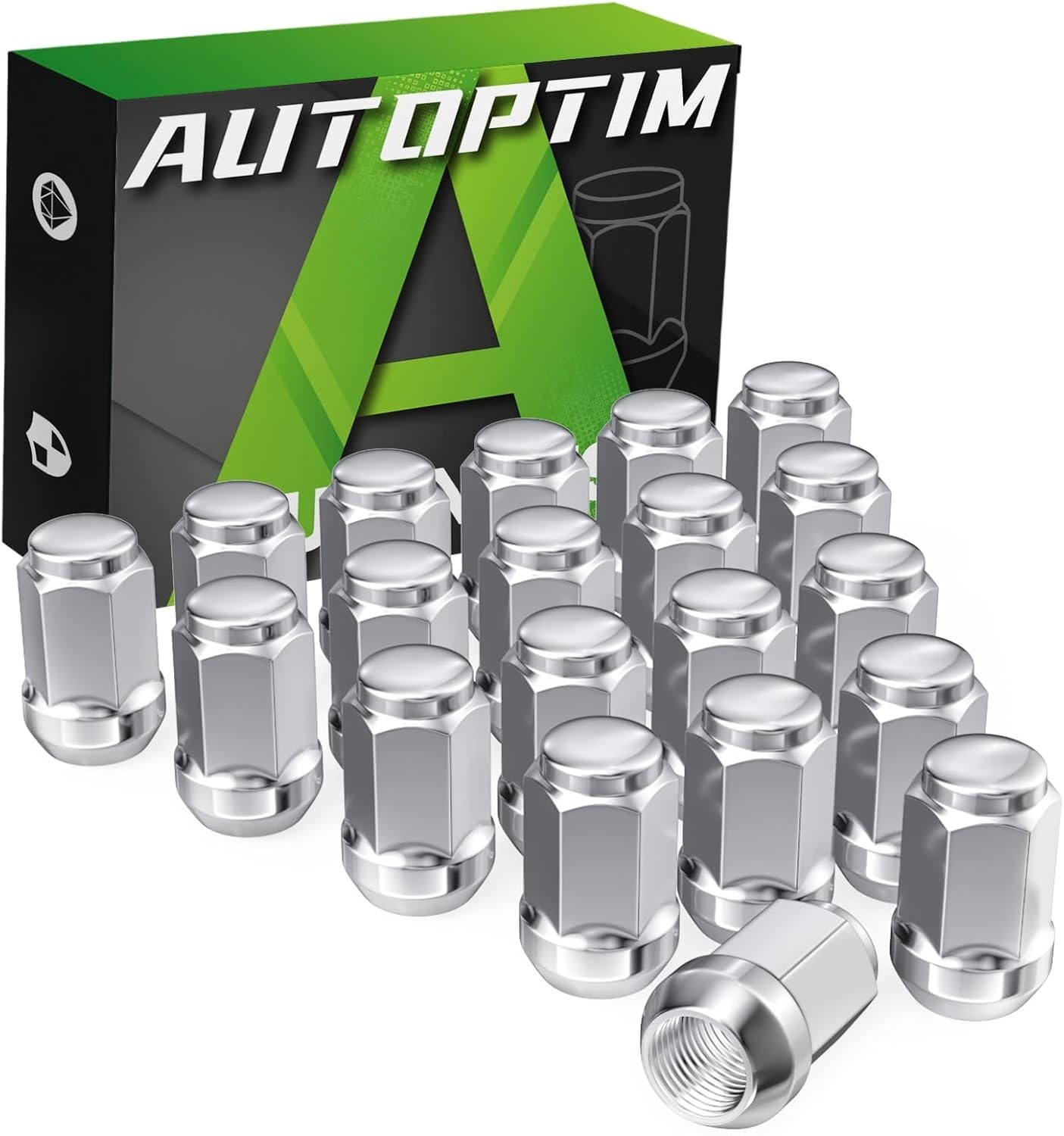 M12x1.5 Lug Nuts 20PCS Chrome Closed End for Ford Jeep Chevy Wheels