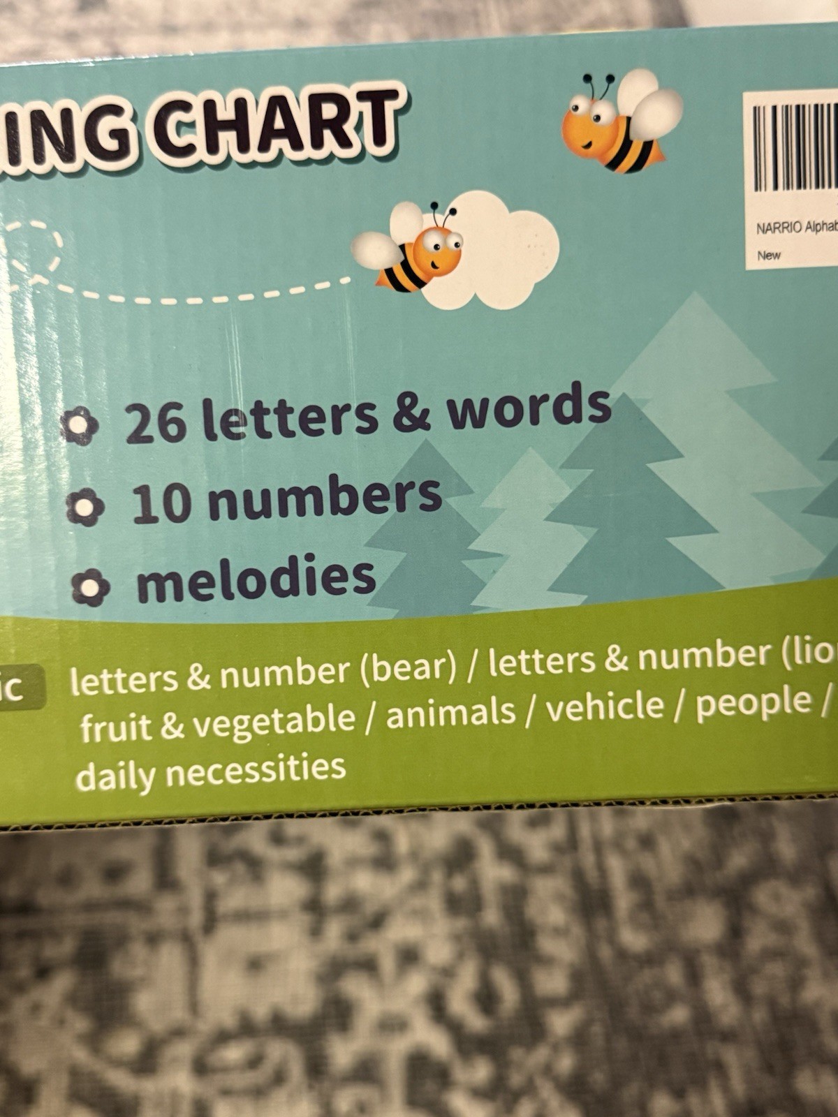 Educational Interactive Alphabet & Numbers kid Learning Poster Talking ABCs