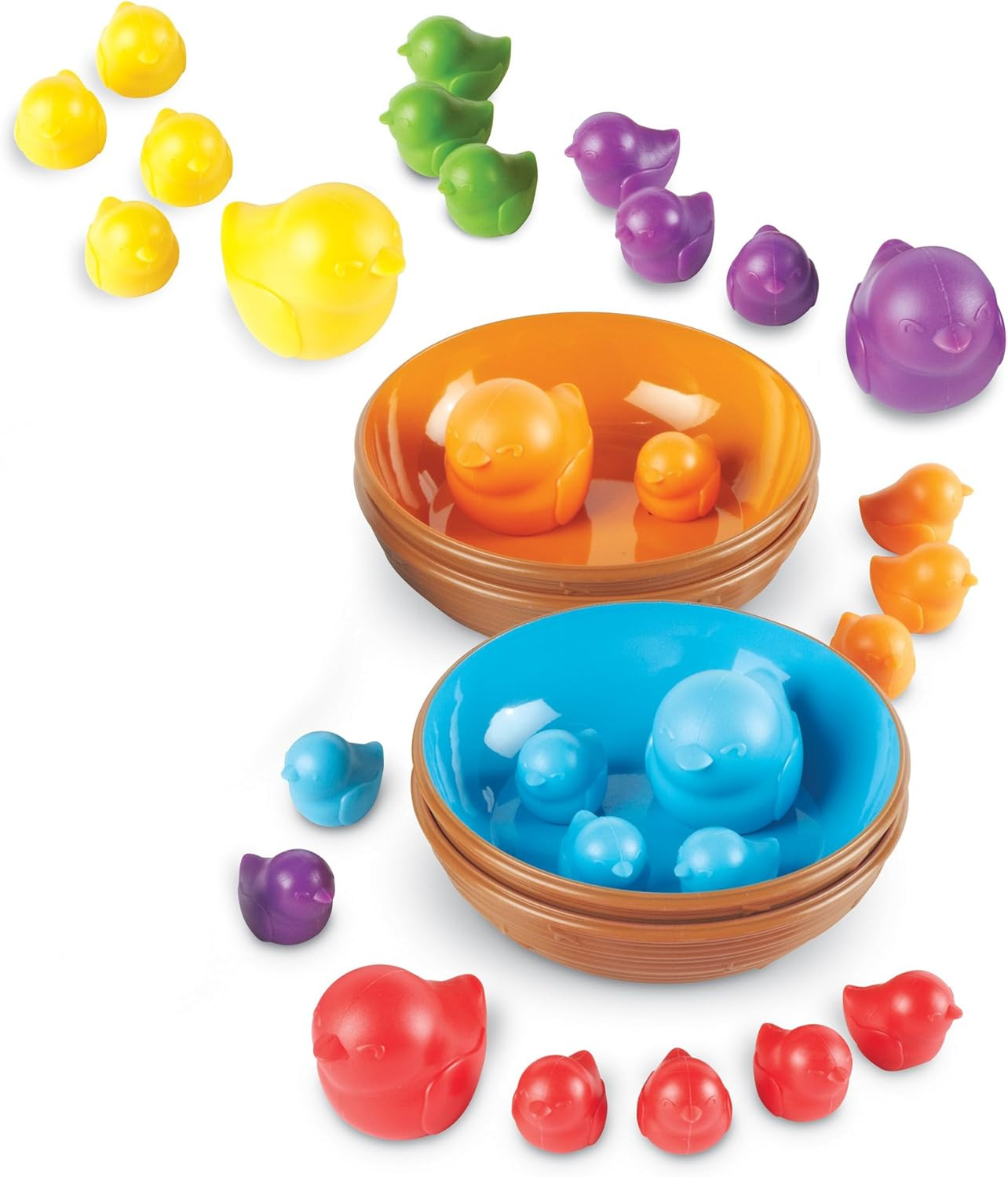 Birds in a Nest Sorting Set – 36 Pieces, Ages 3+ Toddler Learning Toys, Educatio