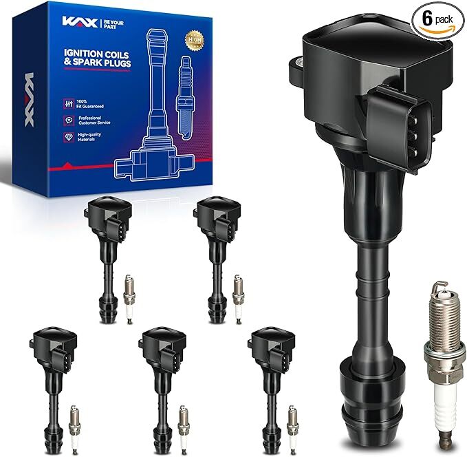 OEM Performance Set of 6 UF349 Ignition Coils & Double Iridium Spark Plug Fits
