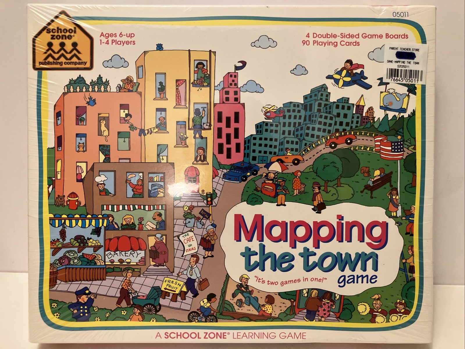 School Zone Publishing “Mapping The Town” Two Games In One Educational Sealed