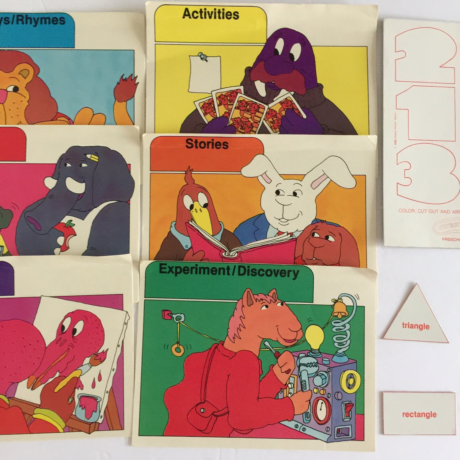 Sweet Pickles – Preschool Program Homeschooling Learning Cards – Tabs Shapes