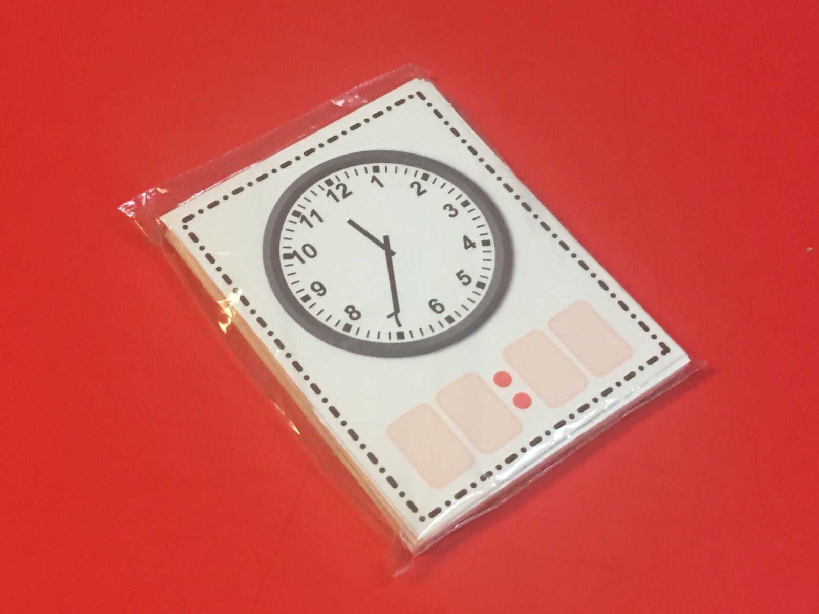 DRY ERASE – LEARN TO TELL THE TIME CLOCK FACE – 40 LAMINATED FLASH CARDS