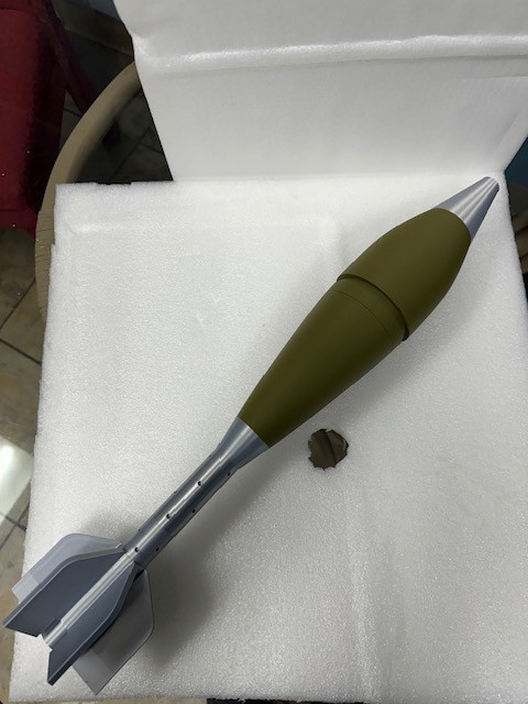 M821 WW2 Era Mortar 81MM 3D Printed Replica 1:1 Scale Reproduction Display