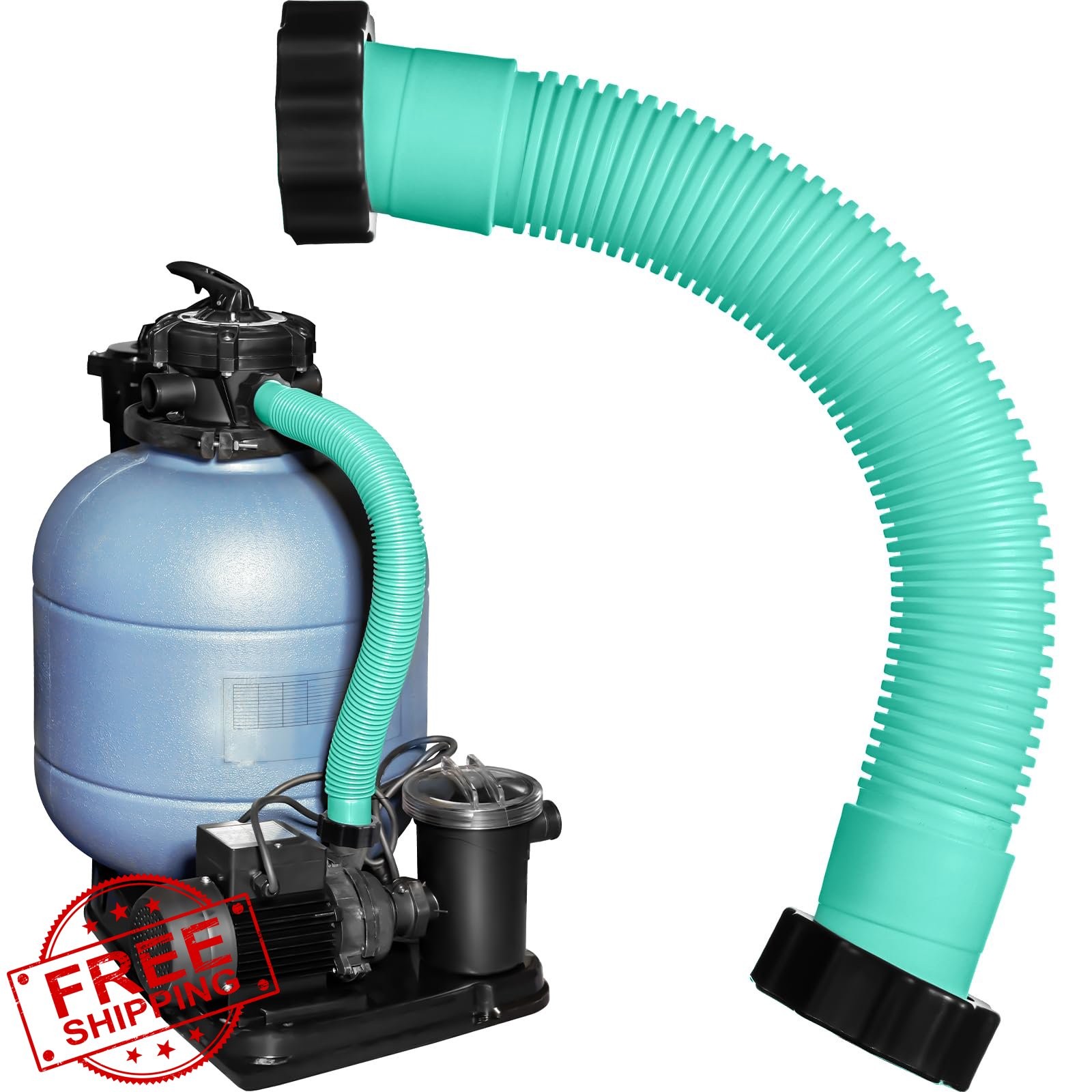 EBOOT 16″ Teal Pool Pump Hose 1.5″ Diameter