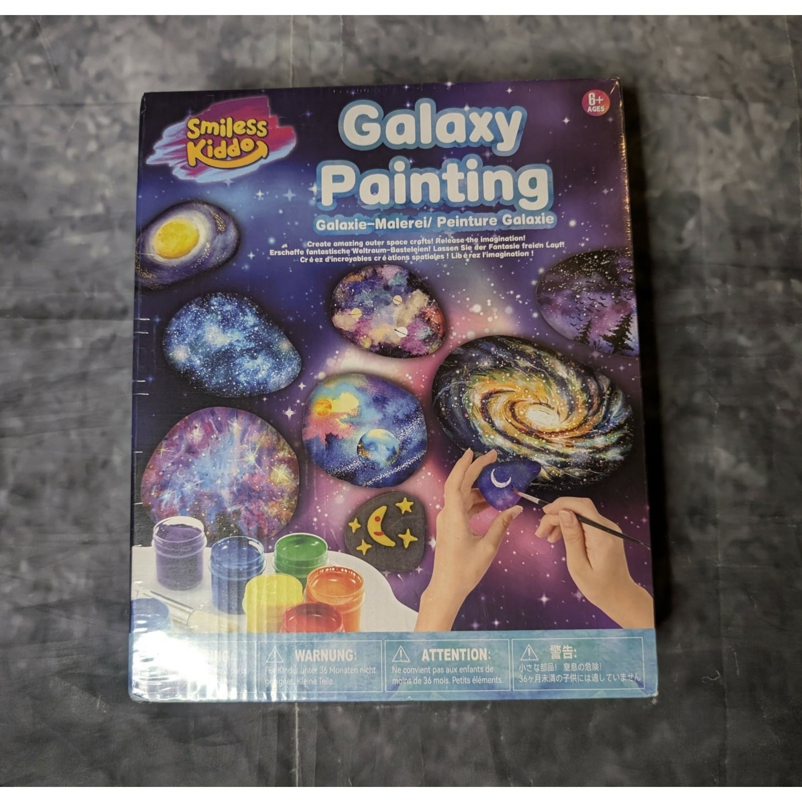 NEW! SMILESSKIDDO Galaxy Rock Painting Science Kit. Kids Experiments Crafts Gift