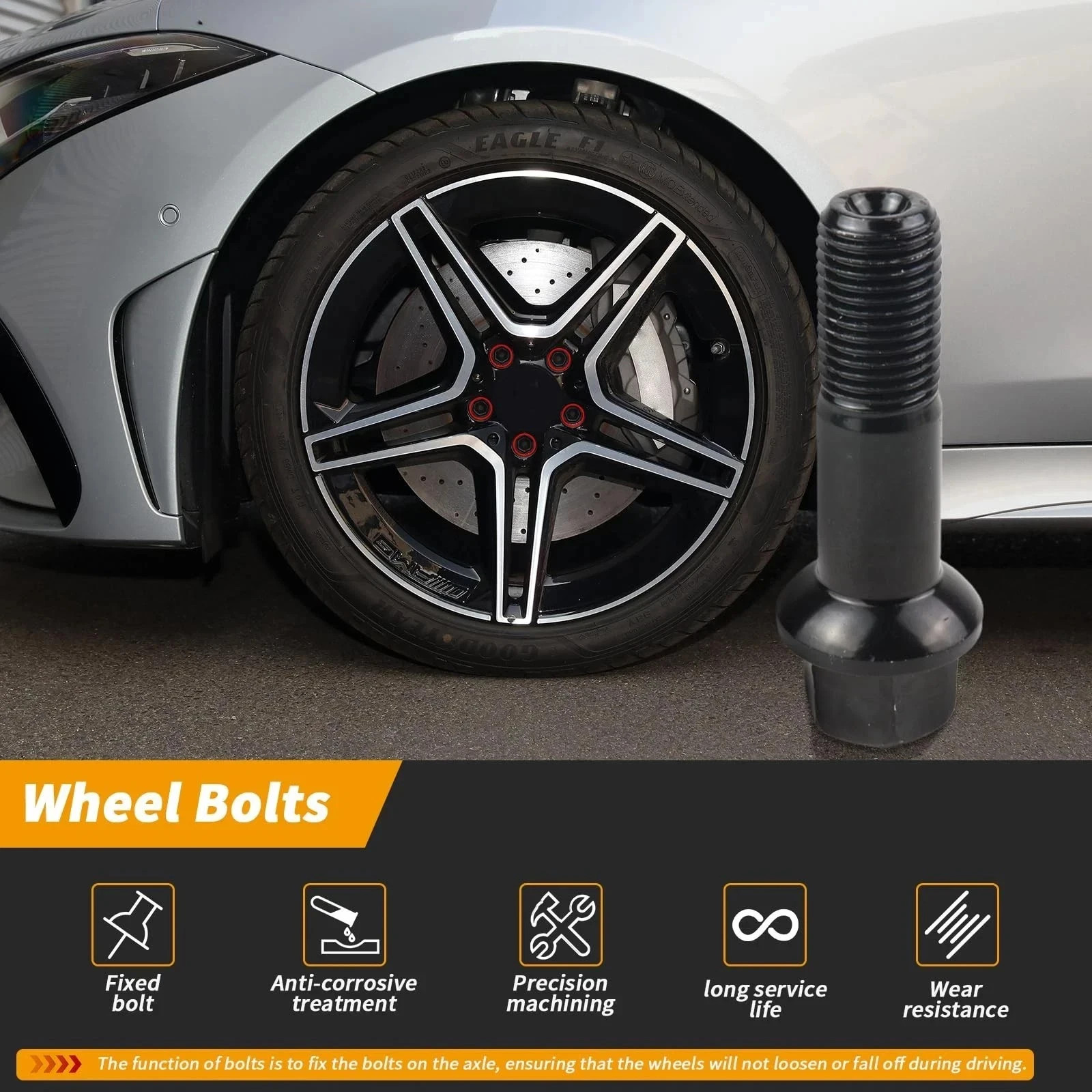 22pcs M14 X 1.5 Wheel Lug Bolts Nuts Kit 2005-2023 for Benz W166 GLE 320 GLE …