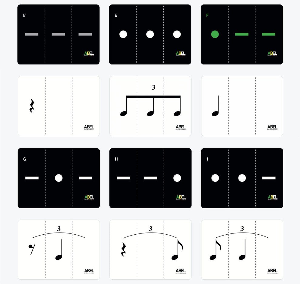10 x ABEL Rhythm Dominoes ®️