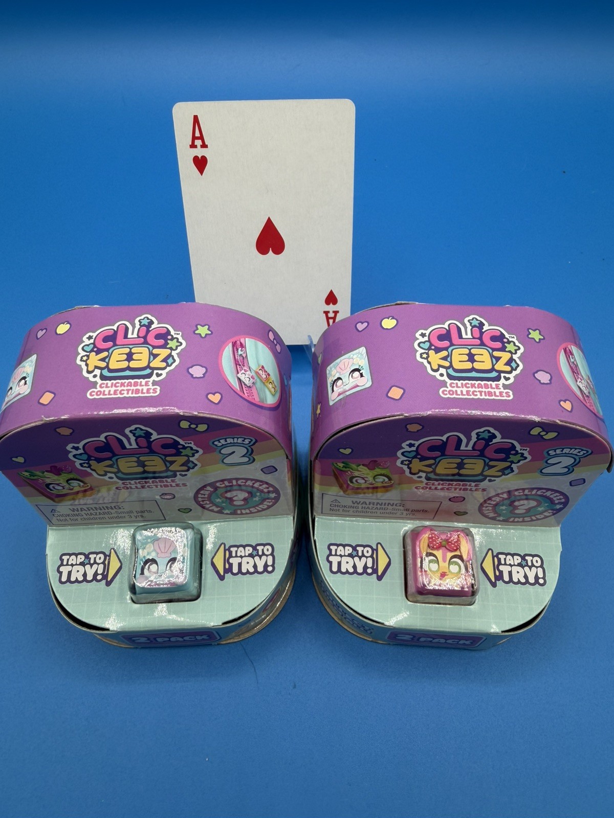 Bundle of 2 Clickeez Series 2 Clickable Collectible Toy 2-Pack Mystery Blind Box