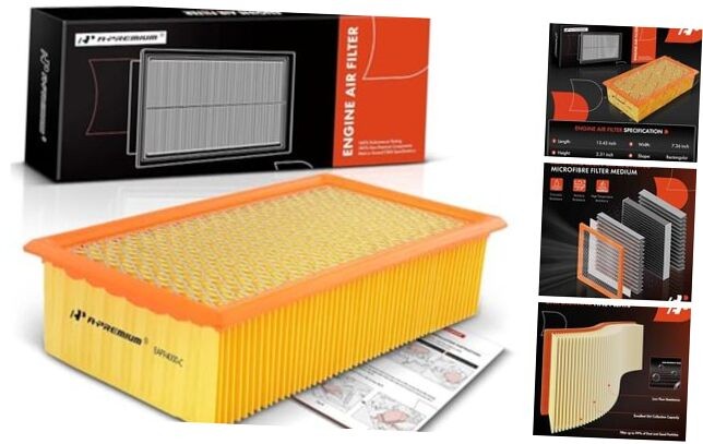 Engine Air Filter Compatible with Ford F-250 F-350 F-450 F-550 Super Duty