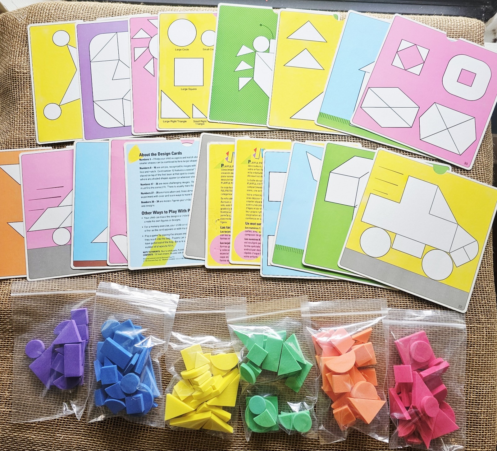 1991 Discovery Toys Playful Patterns Educational Game No Box