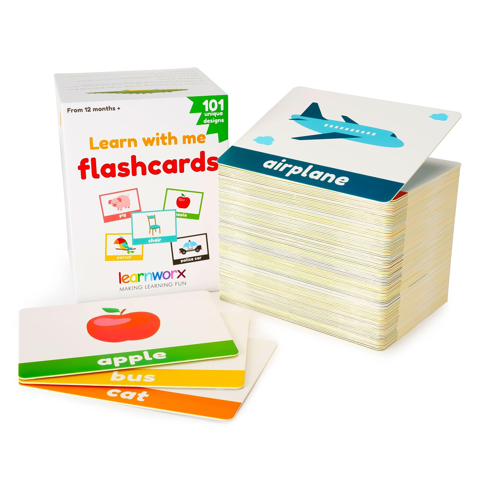 FLASH CARDS Objects Numbers Games Toddler Baby Learning Educational LEARNWORX