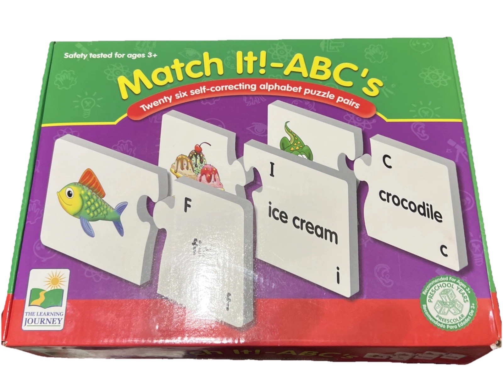 Match It! ABC’S Puzzles The Learning Journey Letter Word Recognition Preschool