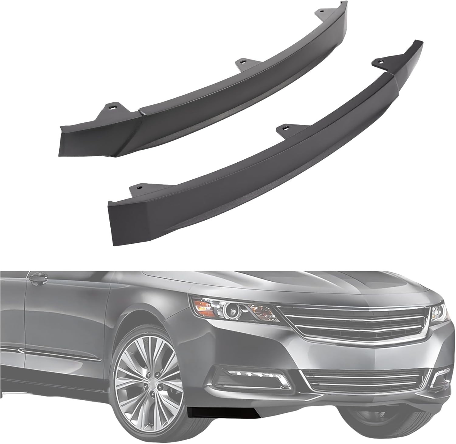 2Pcs Front Bumper Valance Compatible with 2014-2020 Chevy Impala Left + Right