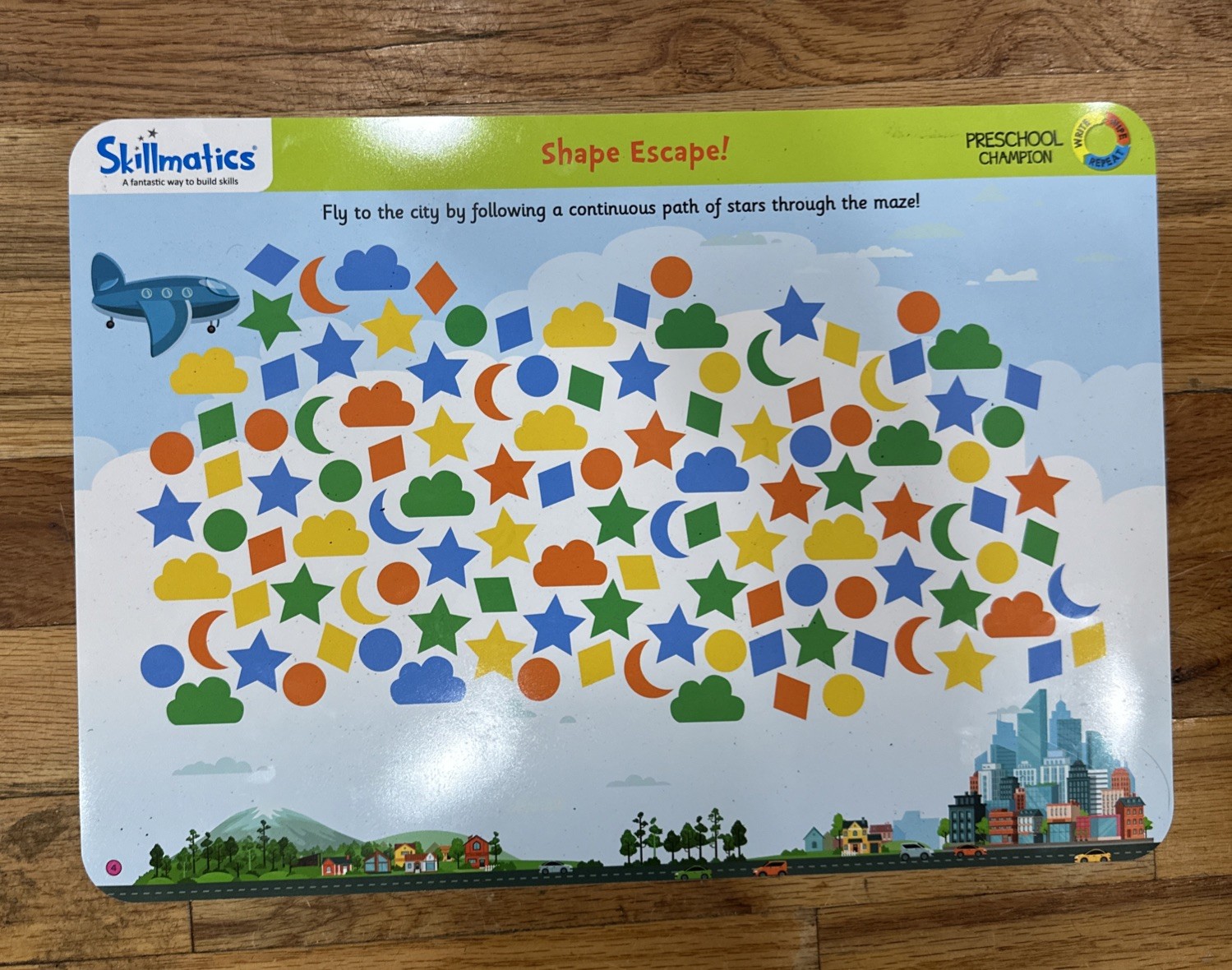 Skillmatics Preschool Champion Write & Wipe Activity Mats. SEALED! Used