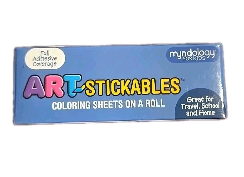 Art Stickables Pets Kids Coloring Activity Roll Surface Safe Adhesive