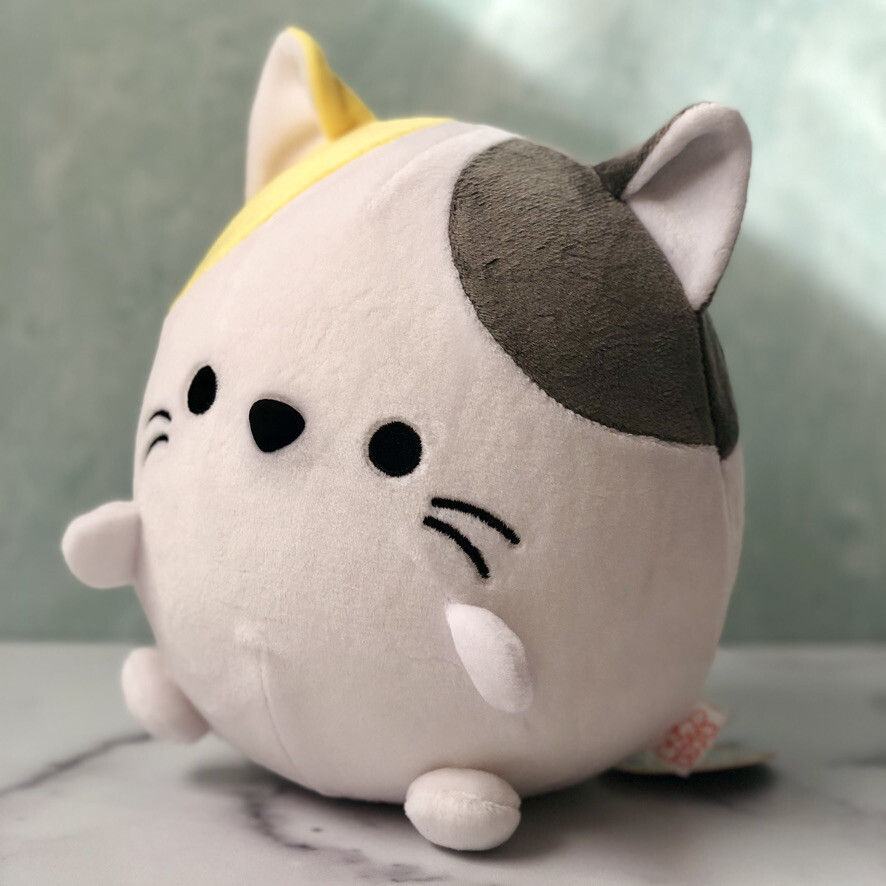 Adorable Kawaii Mochi fluffy Cat Squishy Plush, Stress Relief Toy H 8″