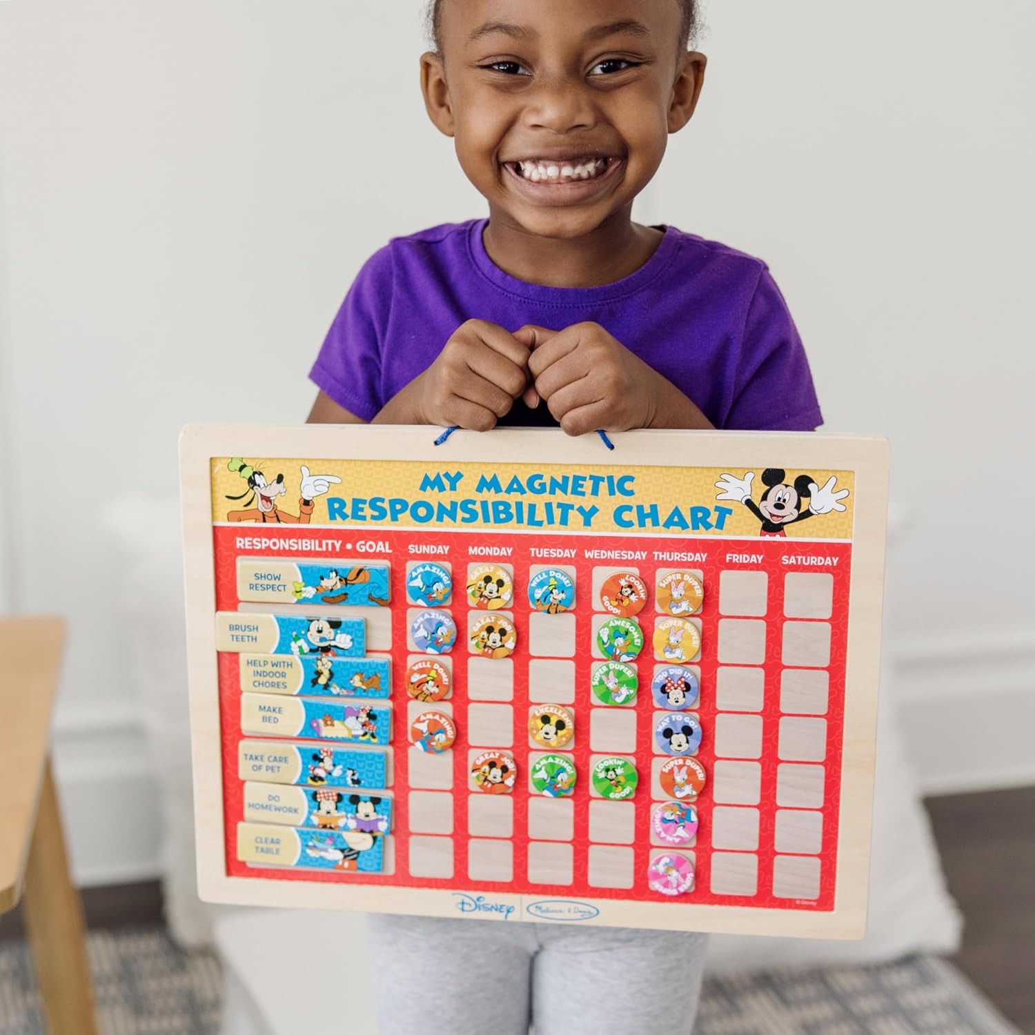 Mickey Mouse Clubhouse My Magnetic Responsibility Chart Toddler Routine Kids
