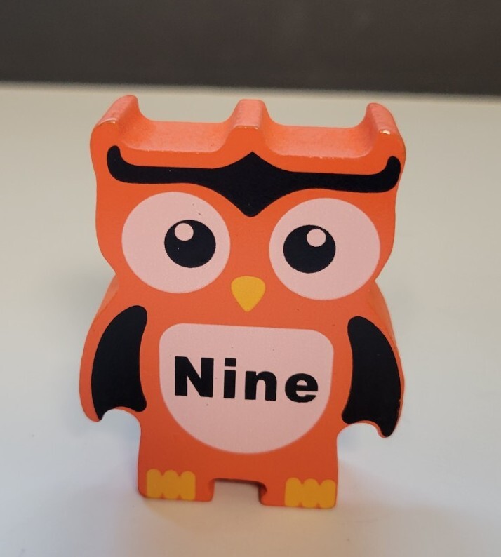 Discovery Toys Stacking Owl Balancing Game Replacement Wood Block Orange #9 ONLY