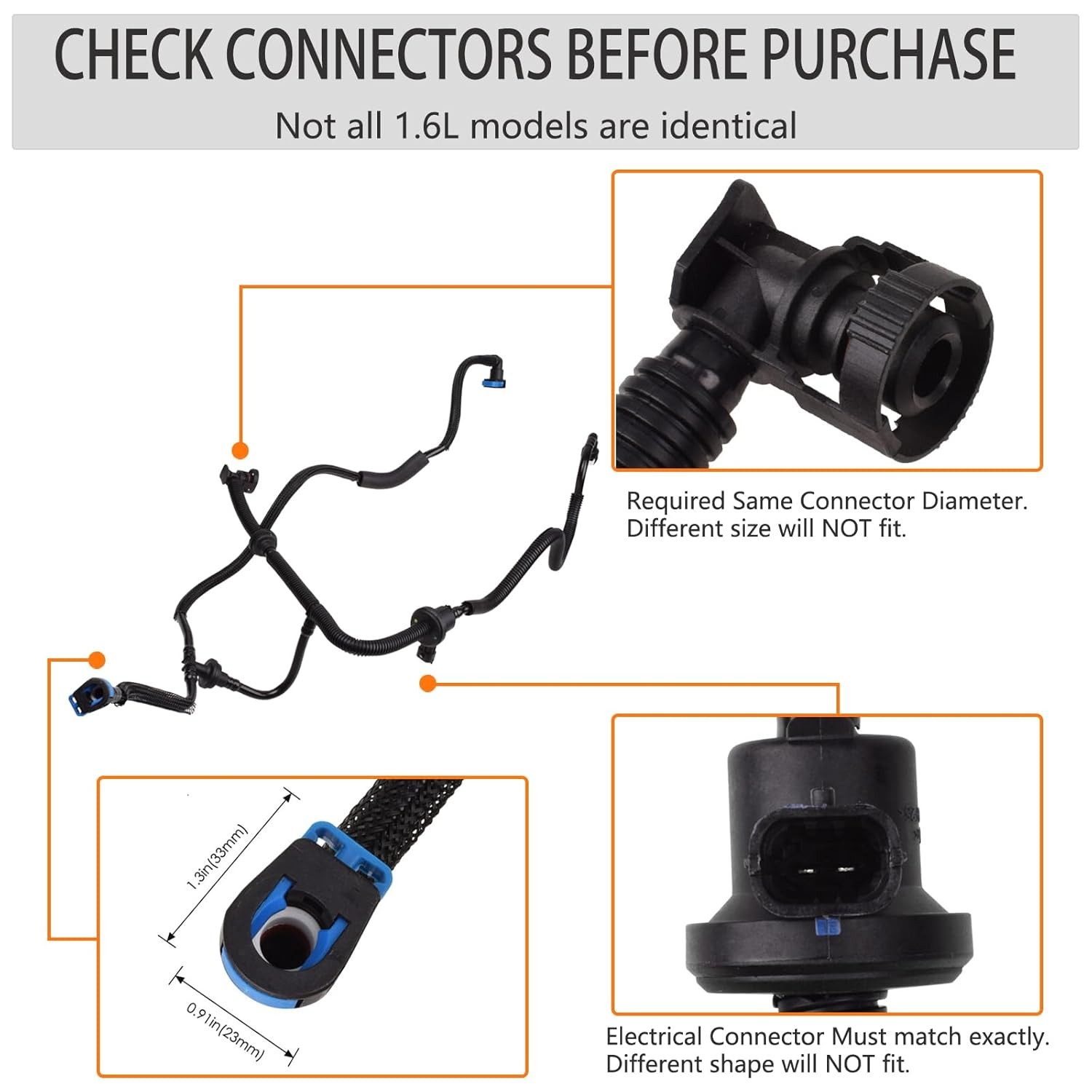 MOTOKU EVAP Vapor Canister Purge Valve for 1.6L Ford Escape EcoBoost 2015-2016 T
