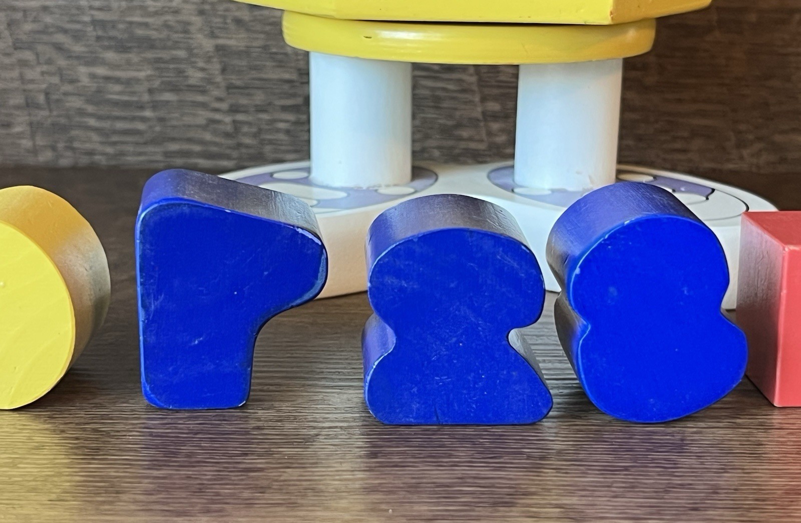 Crayola Learning Tower ABCs 123s Shapes Sorter Toy Colorful Wooden Pieces RARE