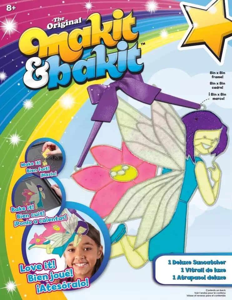 COLORBOK MAKIT N BAKIT – GIRL FAIRY SUNCATCHER SET MELTING CRYSTAL SUNCATCHER