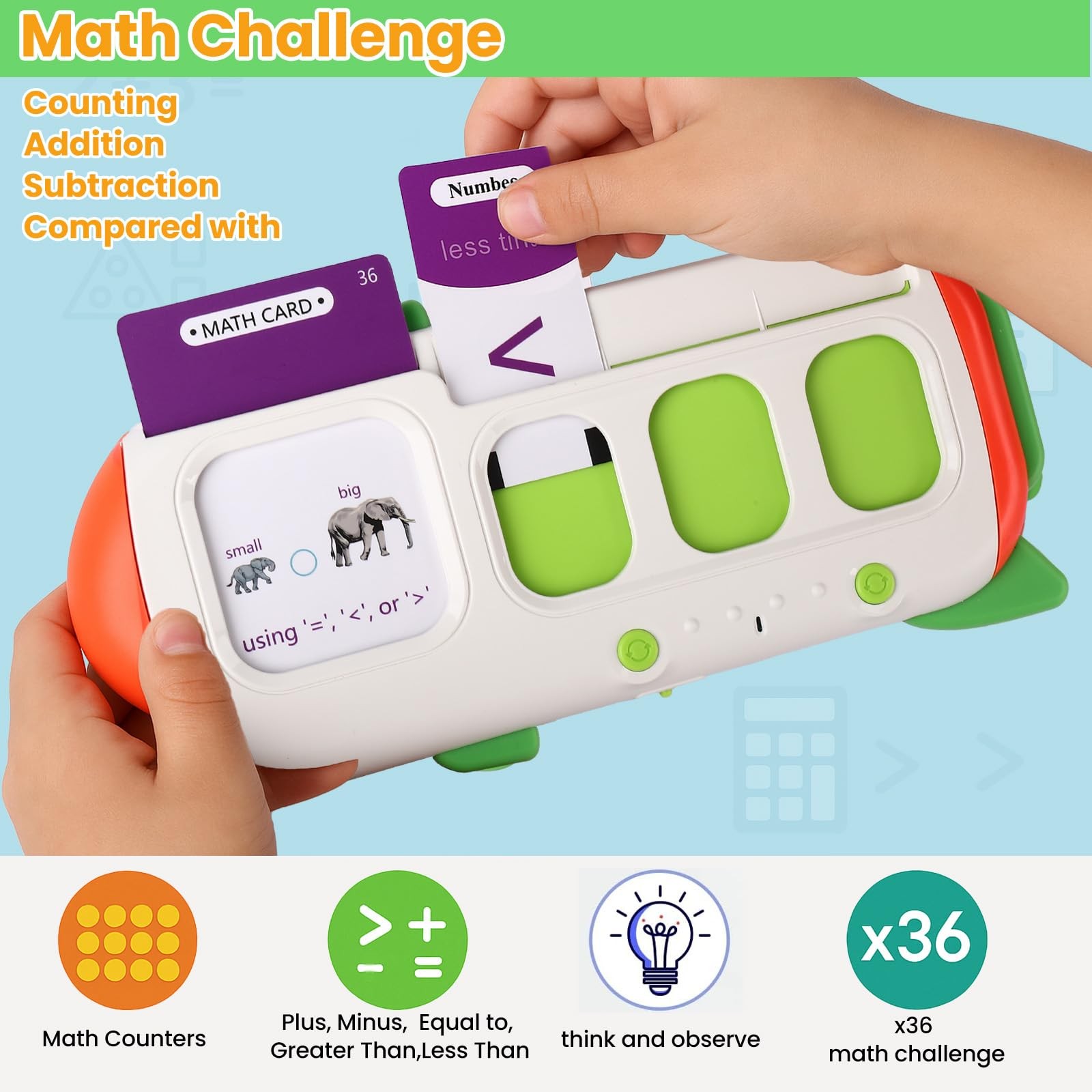 Talking Phonics Card Reader for Kids Ages 3-7, 5-Level Learn-to-Read System w…
