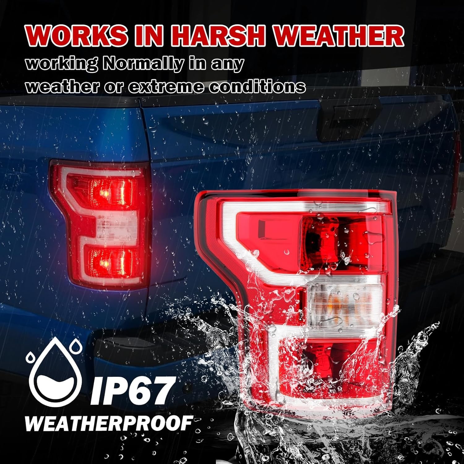Brake Tail Light Rear Lamp For Ford F150 F-150 2018 2019 2020 (Left Driver Sid..