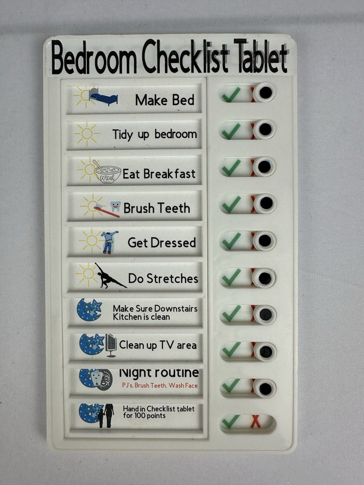 Vintage Kids Chore Chart Slide Button My Chores