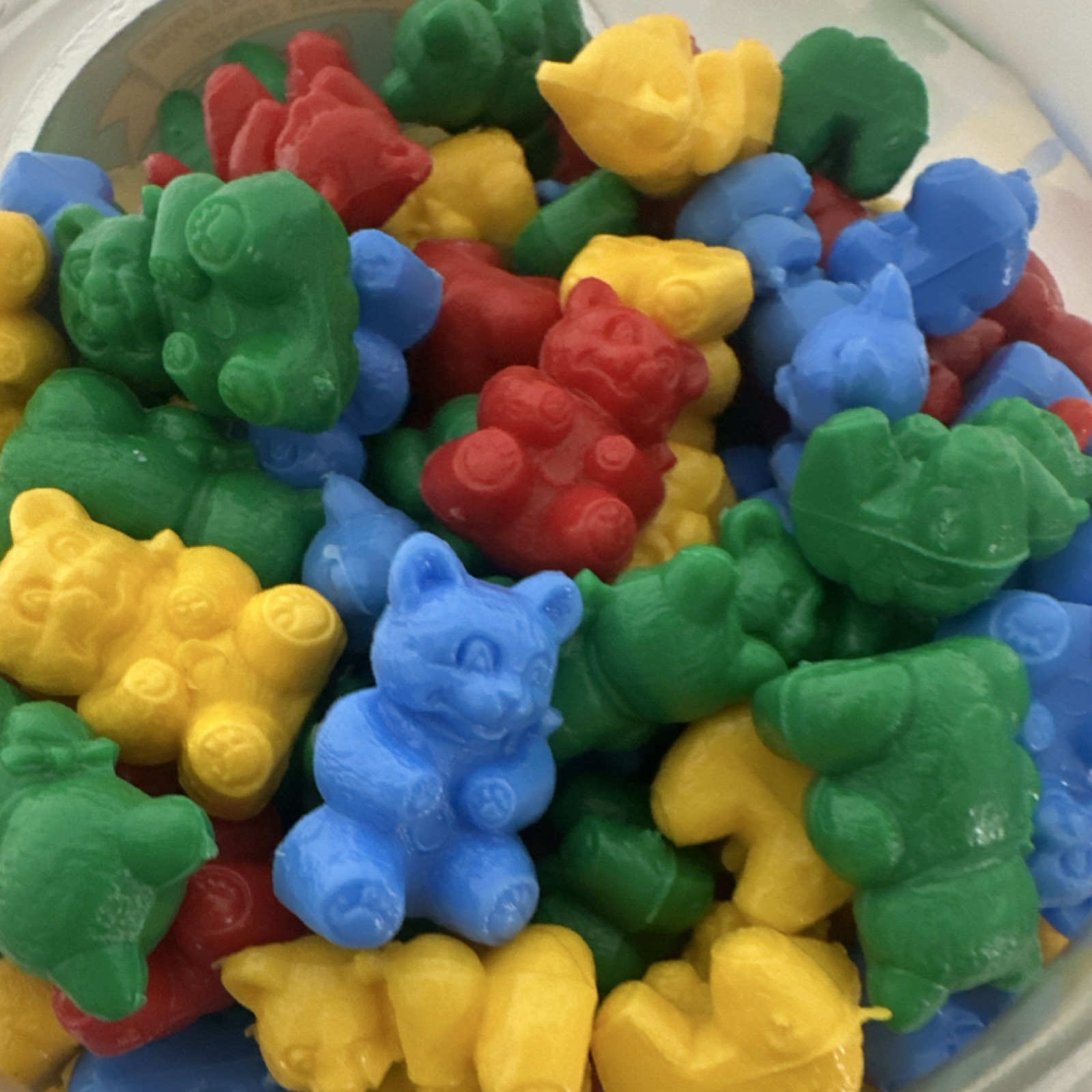 Media Materials Teddy Bears Counters 2000pcs Red Blue Yellow Green