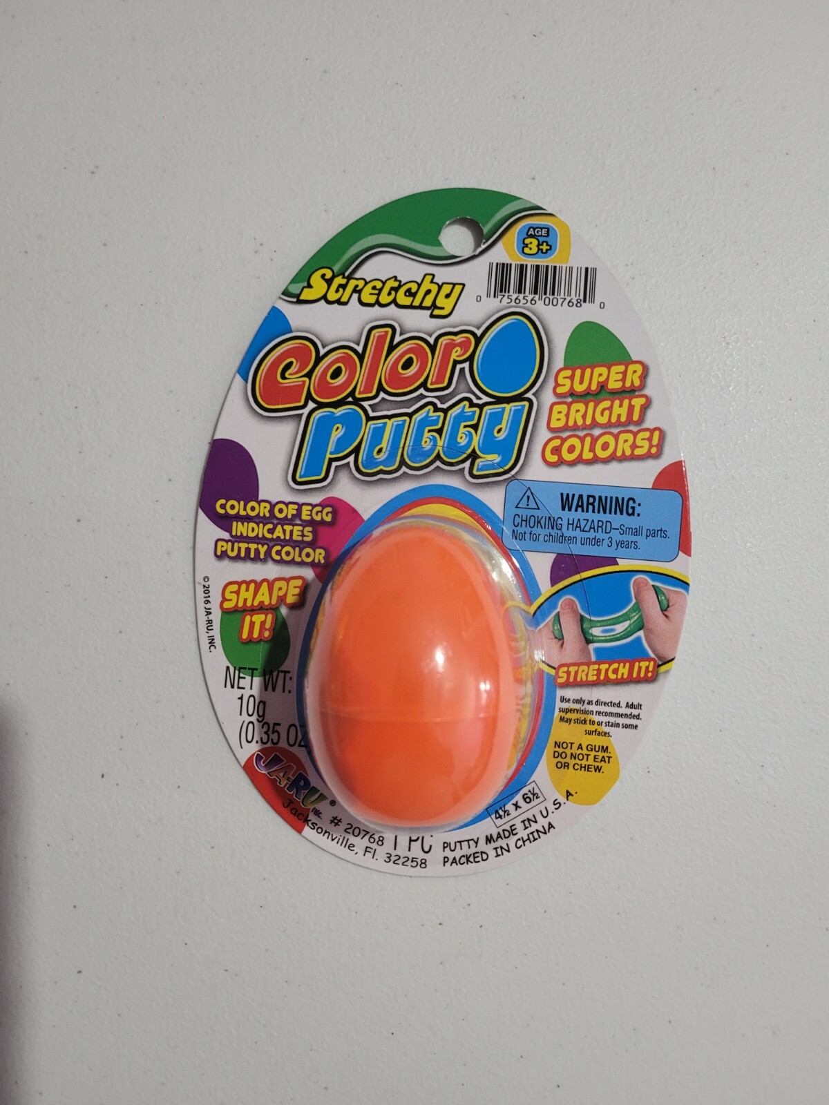 Ja-Ru Colored Putty Neon Egg. Stretchy. Brand new. Sealed. Free Shipping