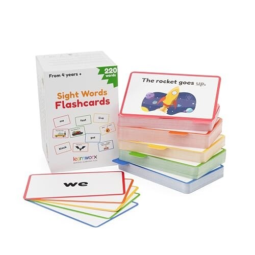 Sight Words Flash Cards Kindergarten – 220 Cards – Sight Words for Toddlers 2-4