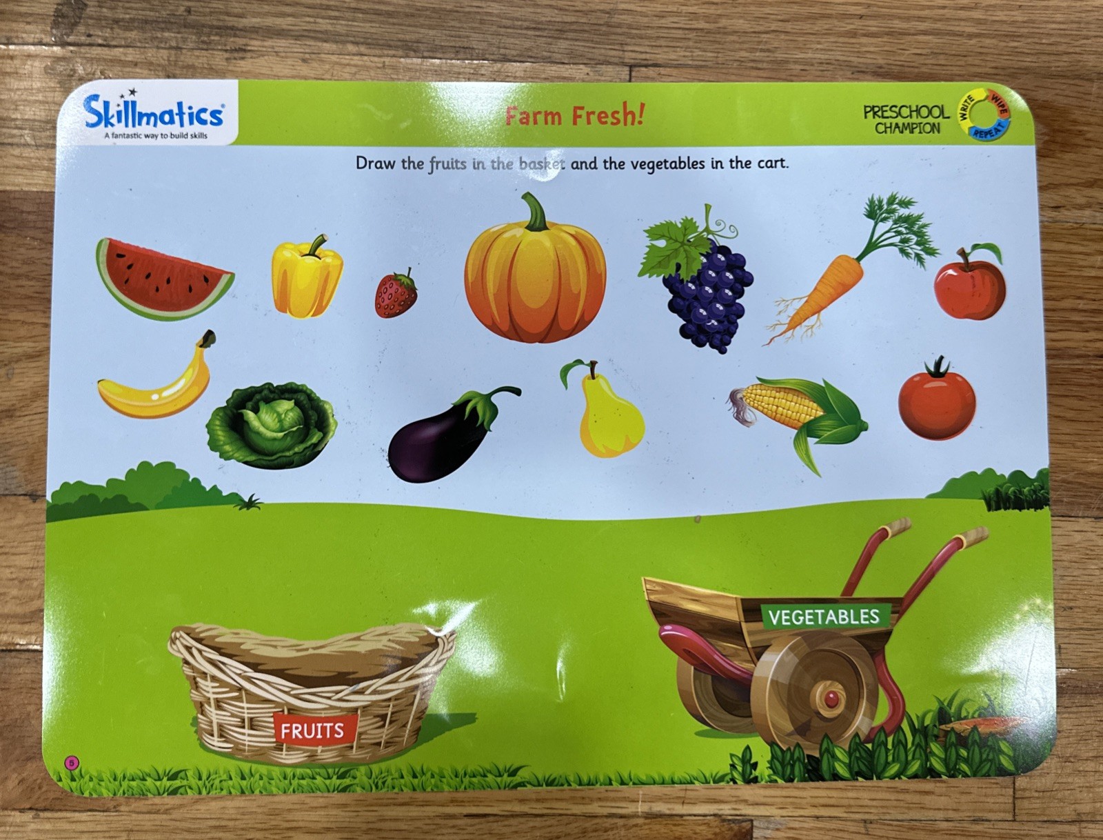 Skillmatics Preschool Champion Write & Wipe Activity Mats. SEALED! Used
