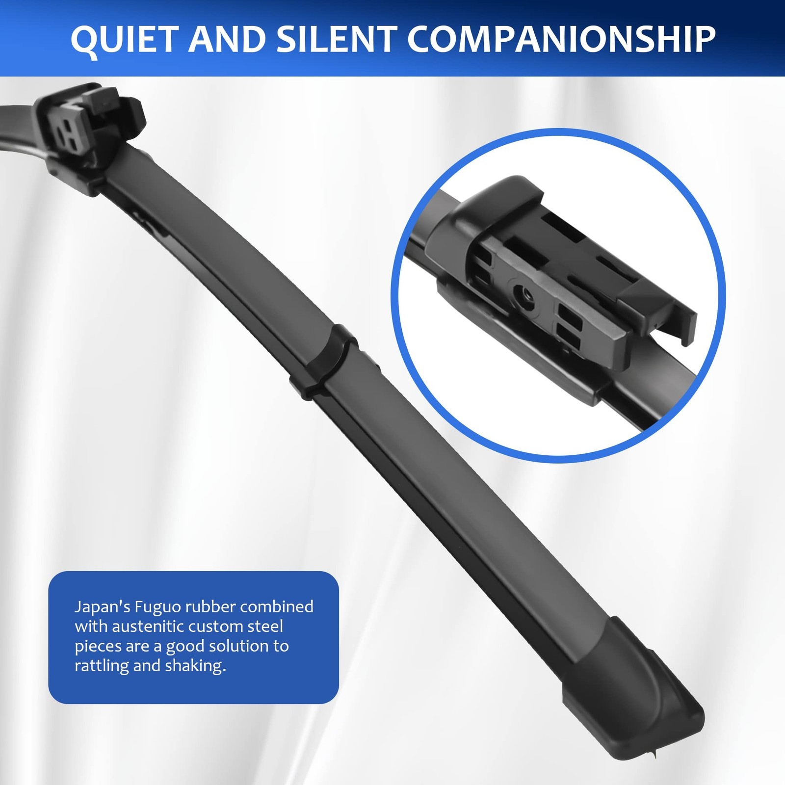Windshield Wipers 24″+20″（Top Lock 16mm,Set of 2) replacement for Audi A4