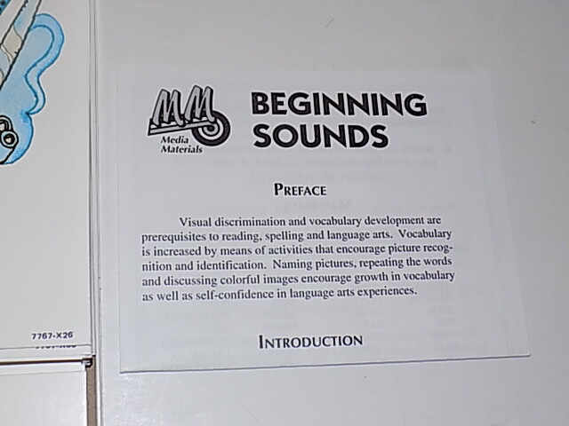 Beginning Sounds Media Materials Vocabulary Cards Vintage Graphics Homeschool