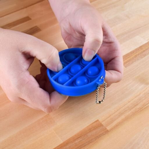 LOT of 2) Giggle Zone 2pk Mini Waffle Pops Keychain Popit Fidget Stress Reliever