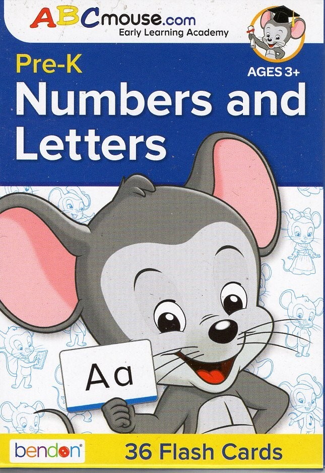 Pre-K -ABC mouse com. – Numbers & letters – 36 Flash Cards
