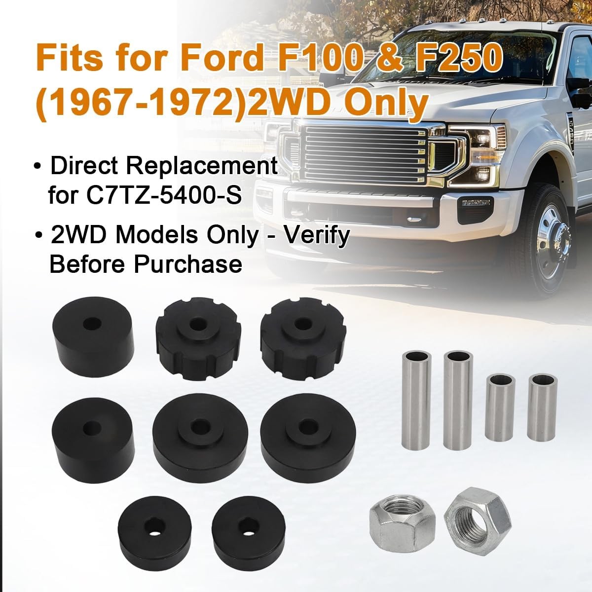 36 Pcs Cab Body Mount Kit for Ford F100 F250(1967-1972), Replacement for C7TZ…