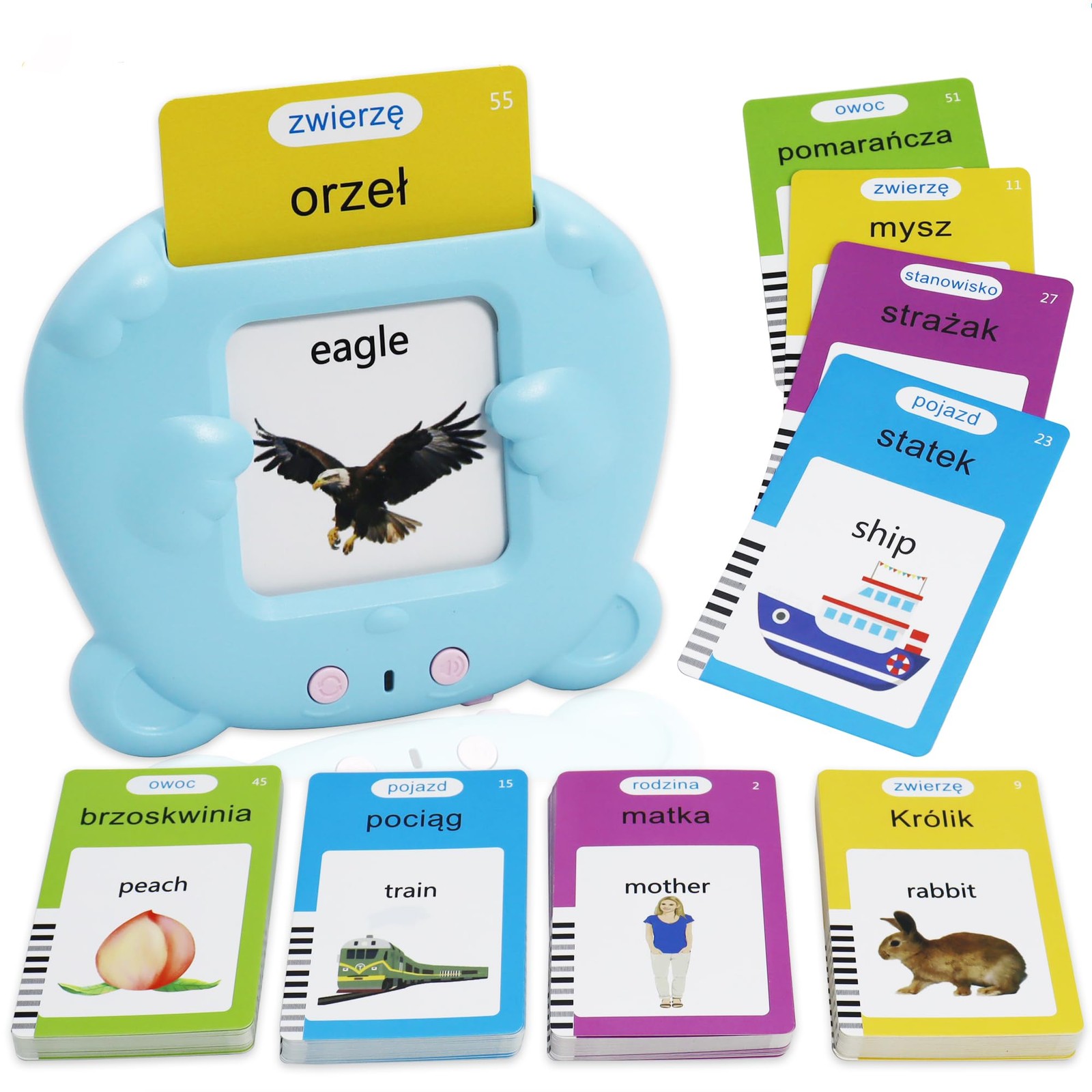 Mayaphilos 224 Sight Words Polish And English Talking Flash Cards Fun Polish