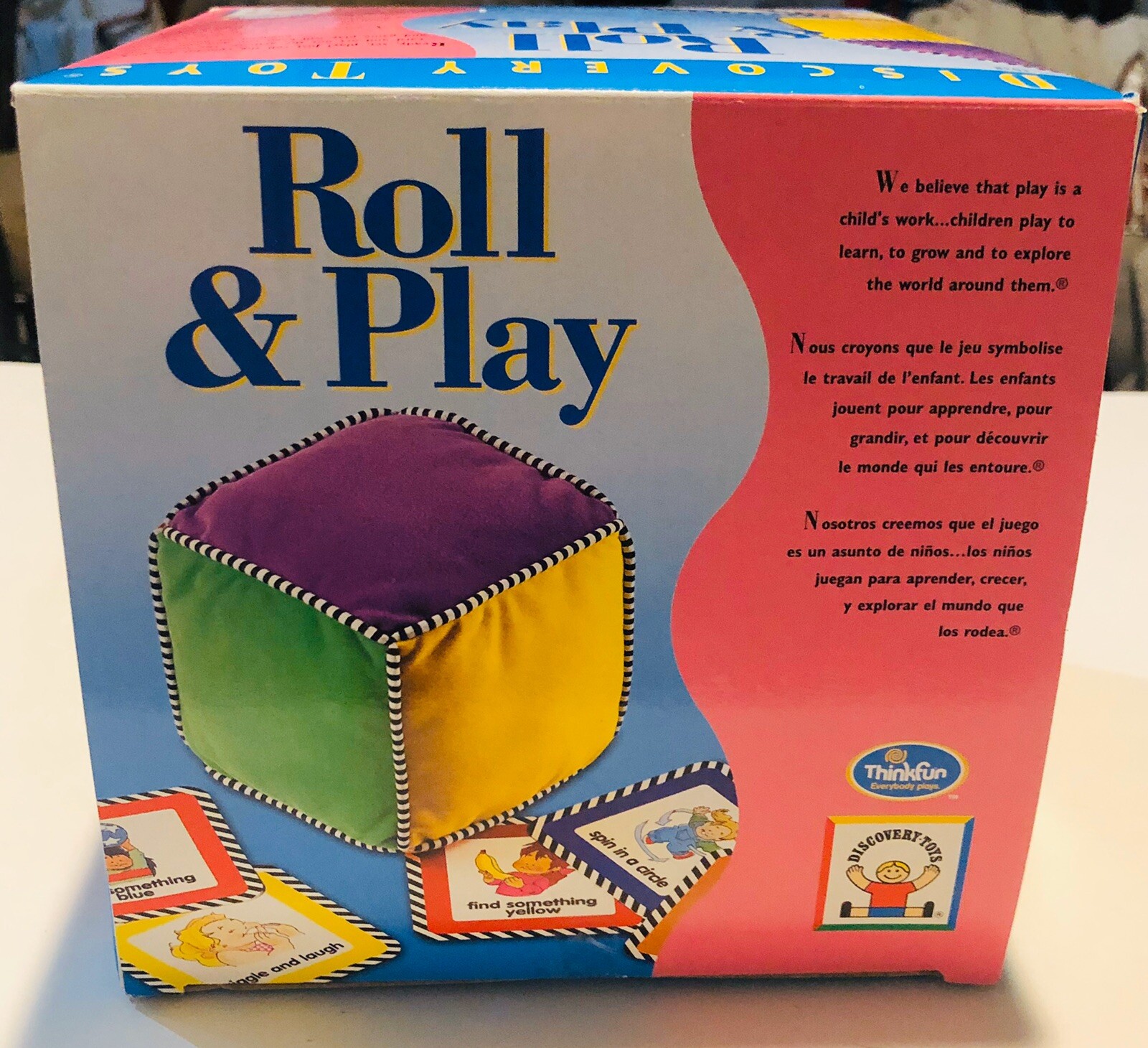 Discovery Toys Roll & Play Activity Cube w/ Cards, Educational, Speech, Tactile